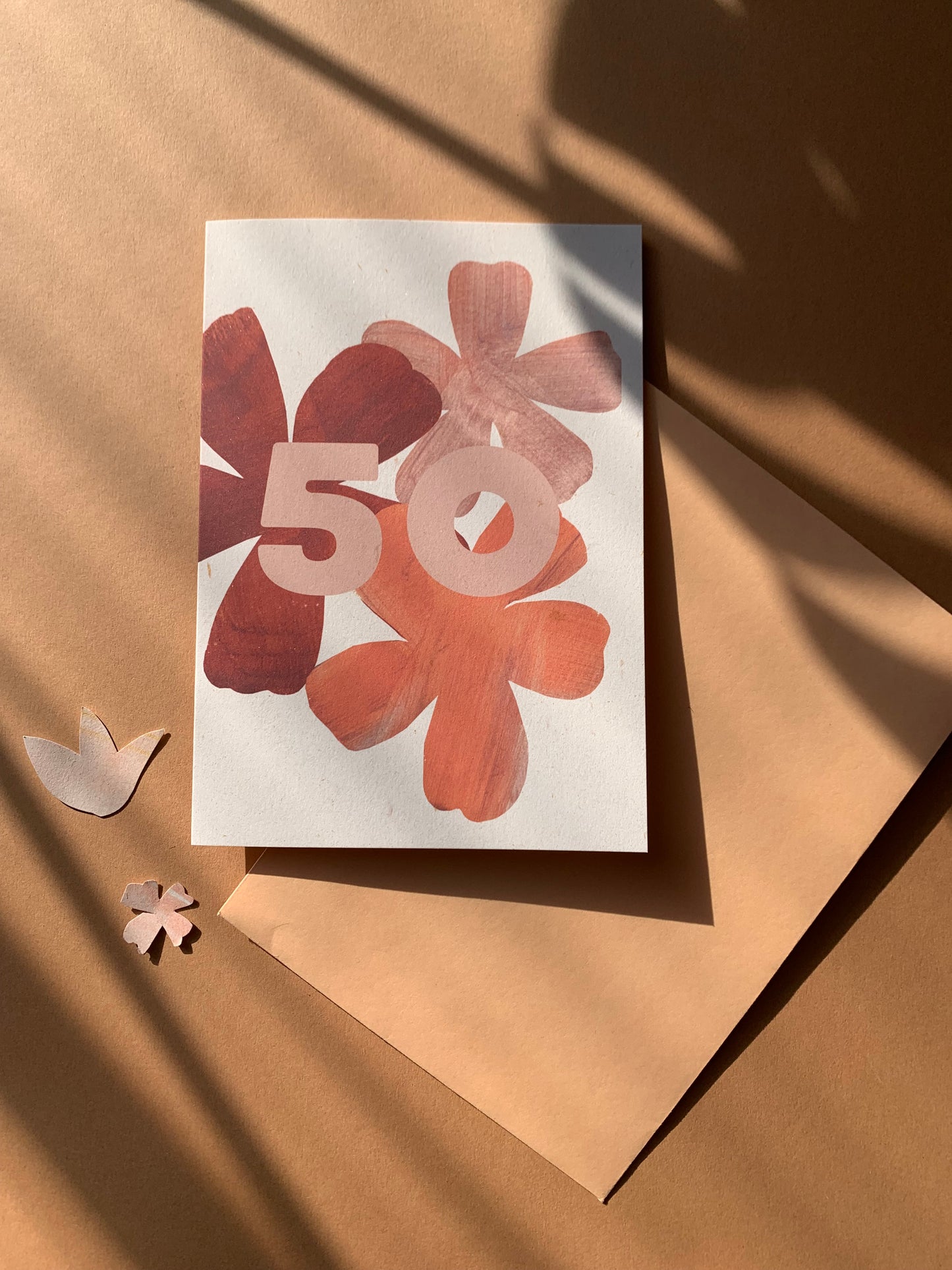 Floral 50th Birthday Card