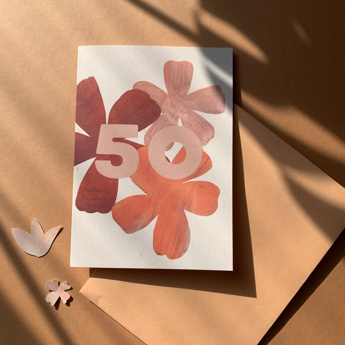 Floral 50th Birthday Card