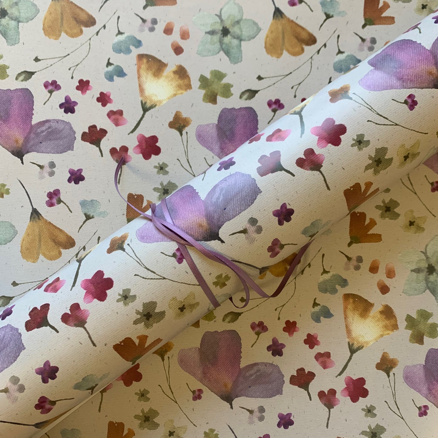 Pressed petal wrapping paper, set of two sheets